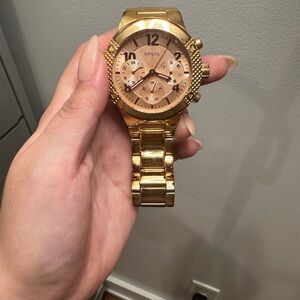 GUESS Gold Tone Men's Bracelet Watch Band